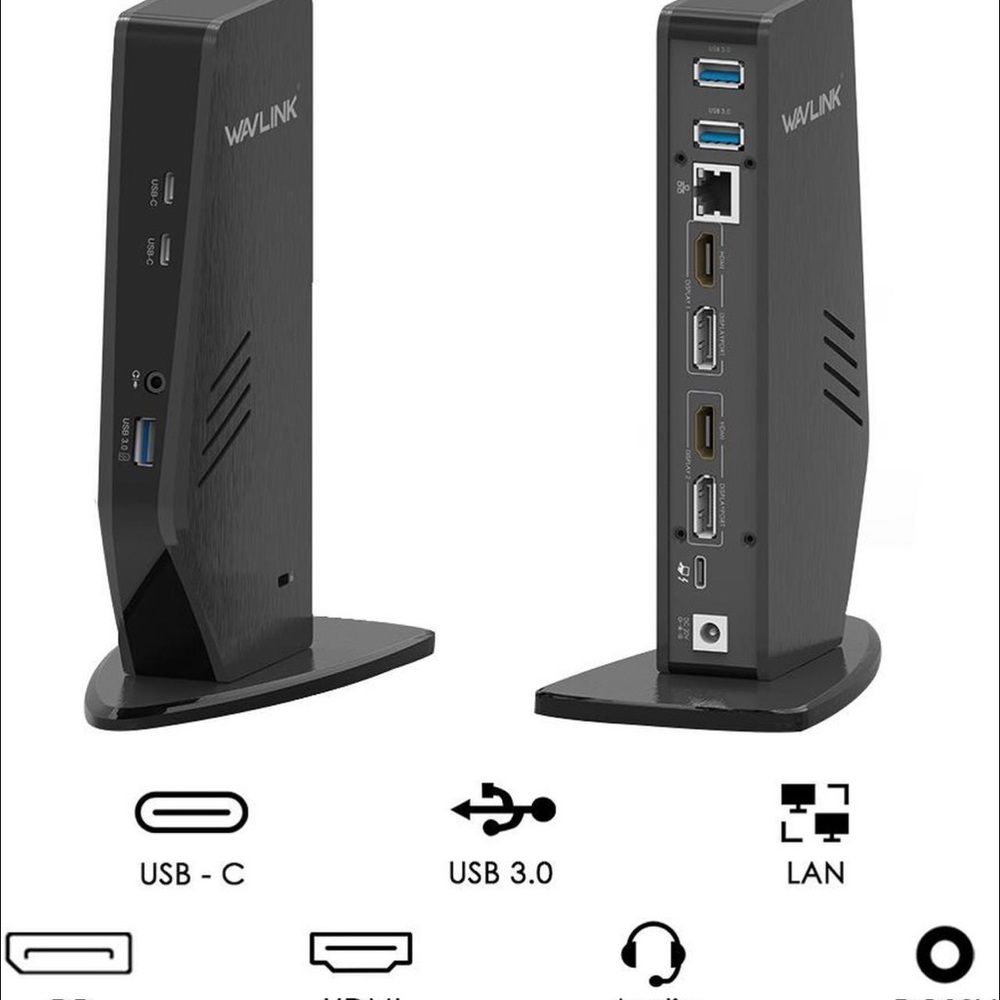 Wavlink UG69PD5 USB 3.0 Universal Docking Station - NWT